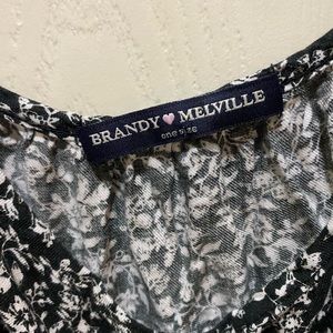 Brandy Melville black and white floral sundress